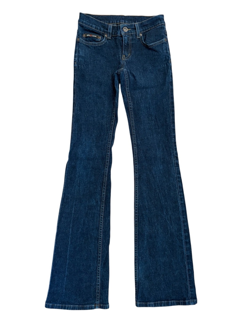 VTG 2000s DKNY Low Rise Dark Wash Bootcut Jeans 0L 0 Long - Picture 2 of 7